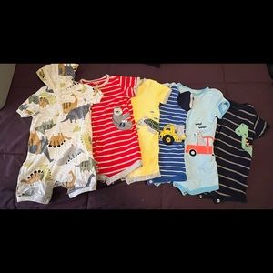 6 piece lot of Carter’s baby boy rompers